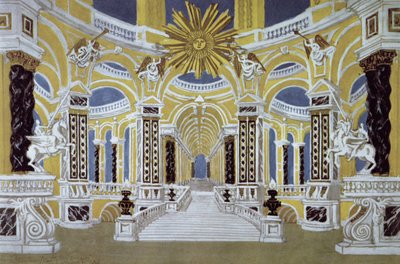 Décor de scène pour La Flûte enchantée de Wolfgang Amadeus Mozart (1756-91) - French School