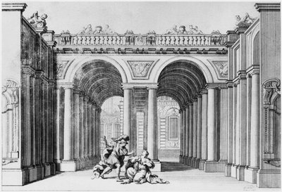 Décor de scène pour une pièce non identifiée - French School