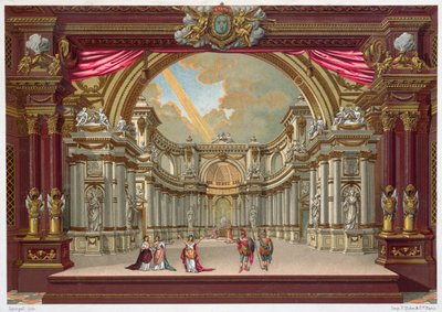 Décor de scène pour le théâtre de Versailles - French School
