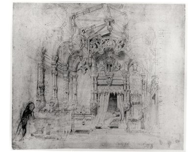 Décor pour la première production de Angelo, tyran de Padoue par Victor Hugo, 1835 - French School