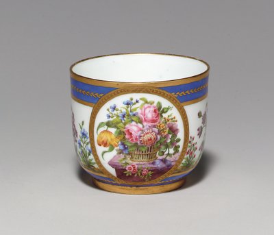 Sucrier Sèvres Beau Bleu, marque du peintre pour Nicquet, marque du doreur pour Vande, 1789 - French School