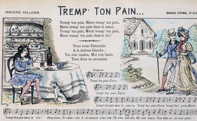 Partition pour la chanson populaire « Trempe ton pain » - image d