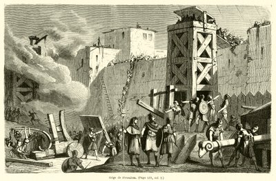 Siège de Jérusalem (gravure) - French School