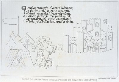 Siège de Marmande par Louis VIII - French School