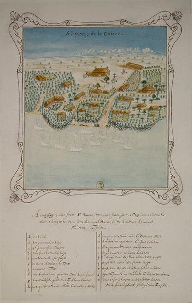 Siège de Saint Thomas de la Goiane, aux Antilles, 11 décembre 1629 - French School