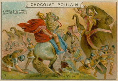 Siège de Véies, carte de commerce Chocolat Poulain - French School