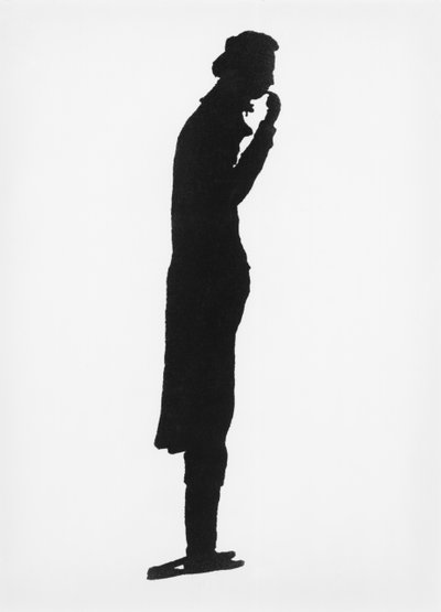 Silhouette de Henri Benjamin Constant de Rebecque (1767-1830) illustration de Histoire des Etrangers en France, 1791 - French School
