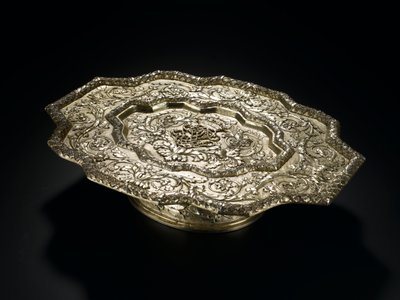 Plateau en argent doré de forme découpée, du service de toilette Lennoxlove, appartenant à Frances Teresa Stewart, Duchesse de Richmond et Lennox : Français, Paris, 1666 - 1667 - French School
