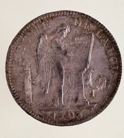 Écu français en argent, république française (1793-1804) - French School