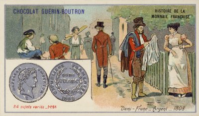 Demi-franc en argent - French School