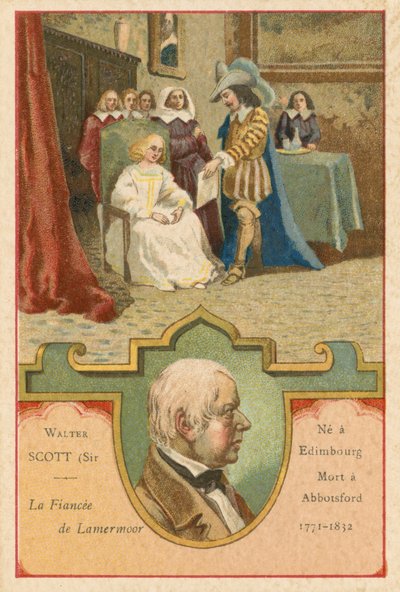 Sir Walter Scott, romancier écossais - French School