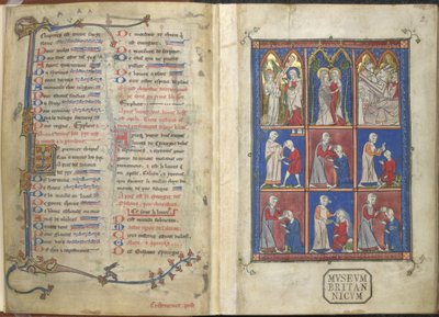 Sloane 1977,f.2 La Chirurgia: Scènes bibliques et médicales - French School
