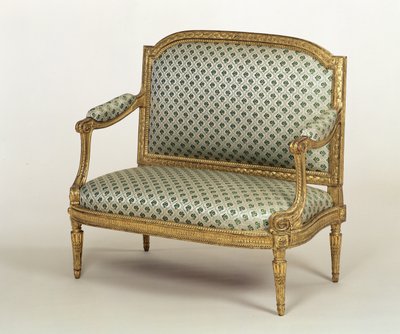 Petite banquette Louis XVI, estampillée par J.P. Boulard, vers 1775 - French School