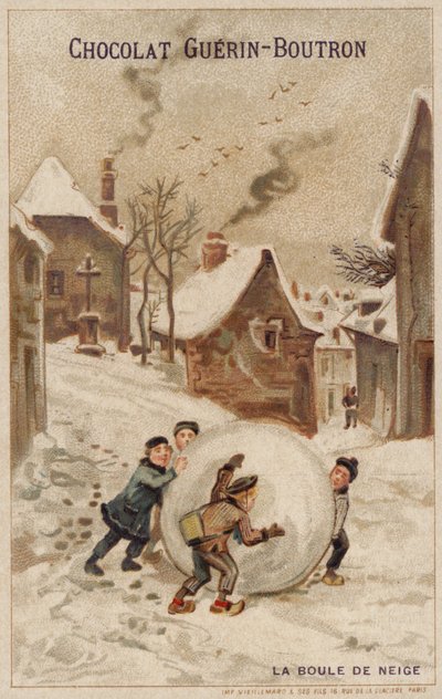 Bataille de boules de neige - French School