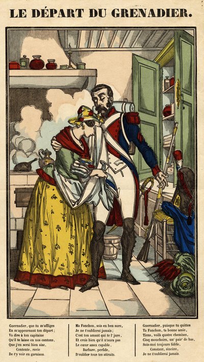 Chanson : le départ du grenadier. Image d
