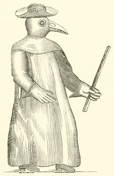 Sous cette gravure, qui sert de frontispice au Traite de la peste - French School