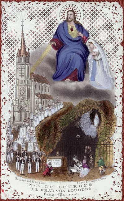 Souvenir du pèlerinage à Lourdes, réalisé pour l