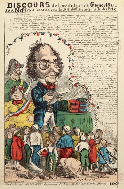 Discours du maître de Grenouilly sur Nefles lors de la distribution des prix - French School