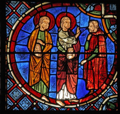 Saints Simon et Jude avec un diacre - French School