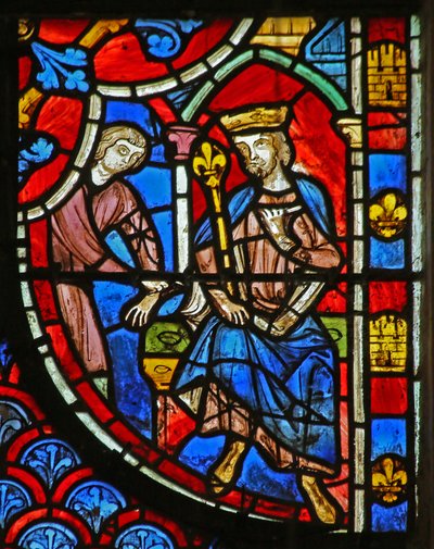 Saint Blaise exécuté devant un roi - French School