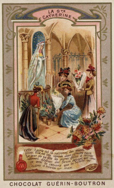 La fête de la Sainte-Catherine (chromolithographie) - French School