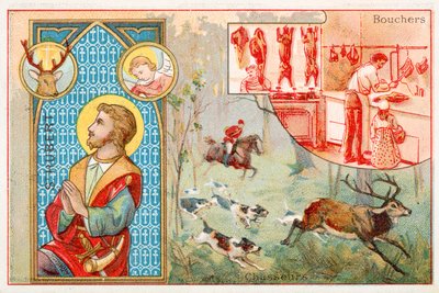 Saint Hubert, patron des chasseurs - French School
