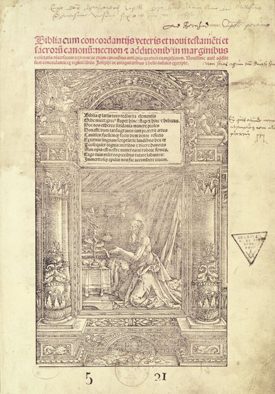 Saint Jérôme dans son studiolo, page de titre d