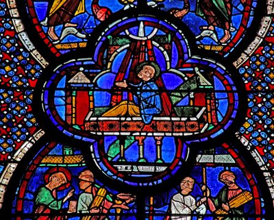 Fenêtre de Saint Jean : attend la mort et la résurrection - French School