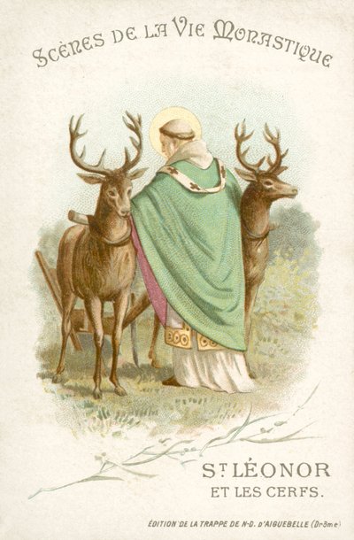 Saint Léonor et le cerf - French School