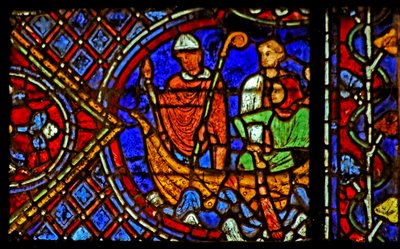 Saint Nicolas : dit aux pèlerins de jeter la fiole à la mer - French School