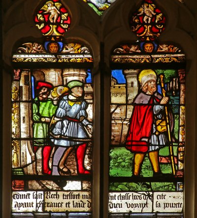 Saint Roch est malade et part en exil - French School