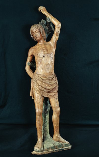 Saint Sébastien, 15e-16e siècle (bois) - French School