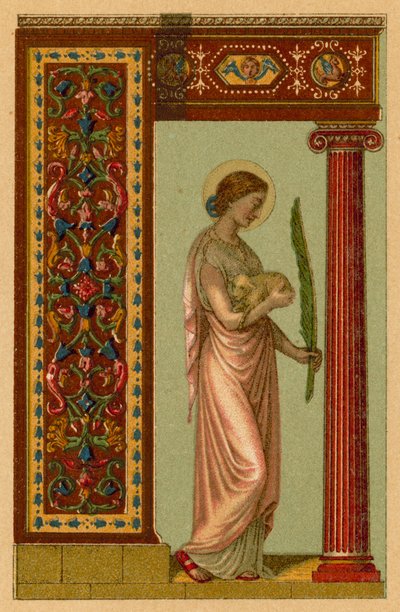 Sainte Agnès, Vierge et Martyre - French School
