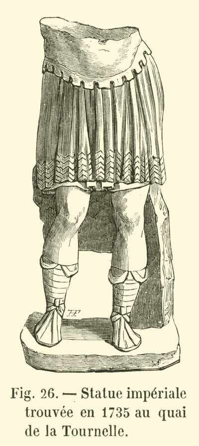 Statue impériale trouvée en 1735 au quai de la Tournelle - French School