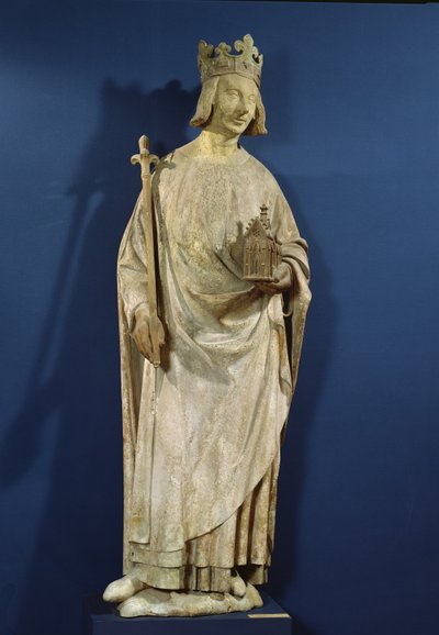 Statue de Charles V (1338-80) Roi de France, 1365-80 - French School
