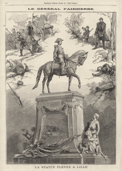 Statue du général français et gouverneur colonial Louis Faidherbe érigée à Lille - French School