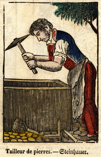 Tailleur de pierre; Série sur les métiers, image d