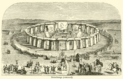 Stonehenge, restauré (gravure) - French School