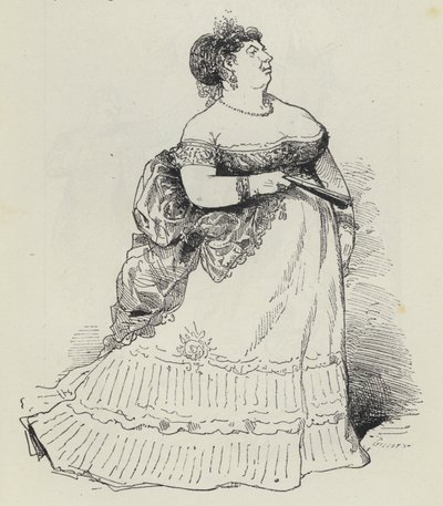Dame corpulente (gravure) - French School