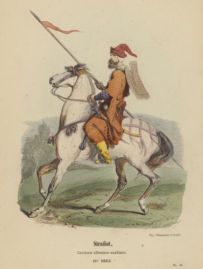 Stradiot, cavalerie albanaise auxiliaire, XVIe siècle - French School