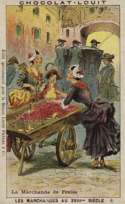 Vendeur de fraises, 18ème siècle - French School