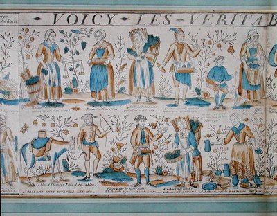Marchands ambulants au XVIIIe siècle - French School