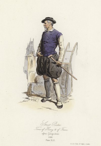 Porteur de rue du temps de Henri III de France - French School