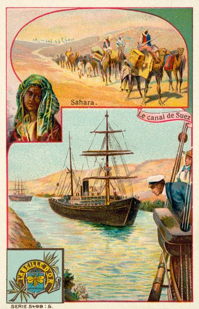 Canal de Suez et désert du Sahara, Égypte - French School