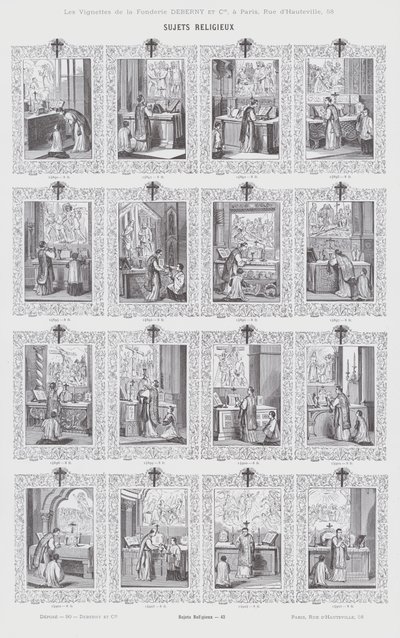 Sujets religieux (gravure) - French School