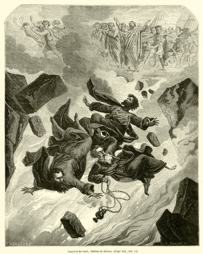 Supplice de Coré, Dathan et Abiron - French School