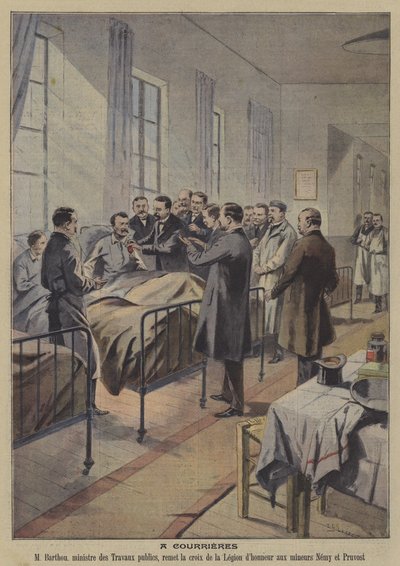 Survivants de la catastrophe minière de Courrières, France - French School