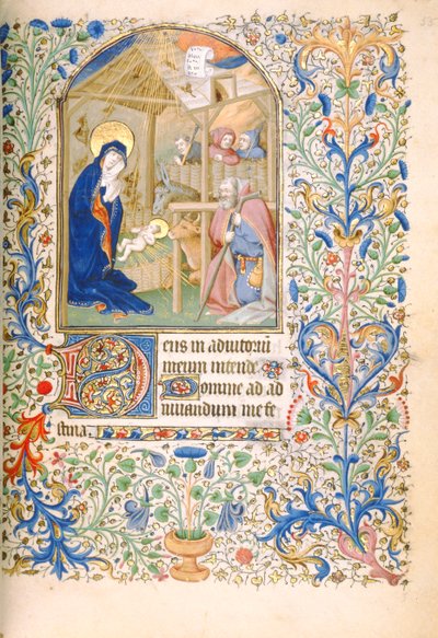 T.2629 Ms 63 f.55r La Nativité (Usage de Paris) vers 1460 - French School