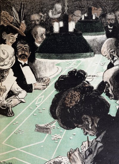 Table de jeux au casino de Monte Carlo - French School