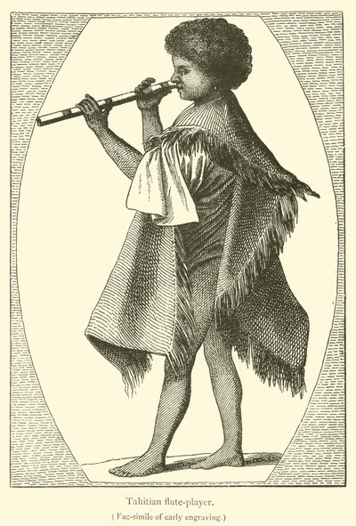 Joueur de flûte tahitien - French School